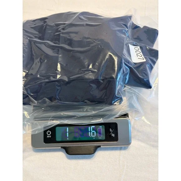 Diane von Furstenberg Navy Blue Ruffle Hem Short Sleeve Sheath Dress Size 4 - Picture 10 of 10